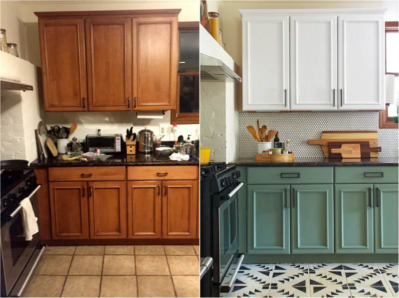 кухонная мебель до и после ремонта